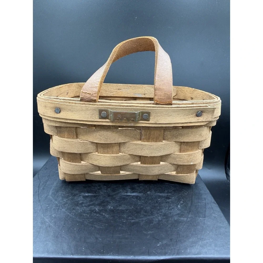 🔑 Longaberger 1986 Small Key Basket 🧺 Vintage Collectible